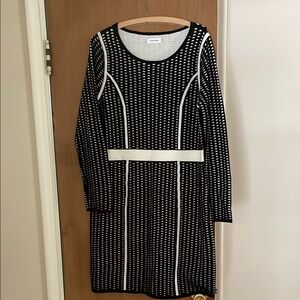 Calvin Klein Monochrome Patterned Dress
